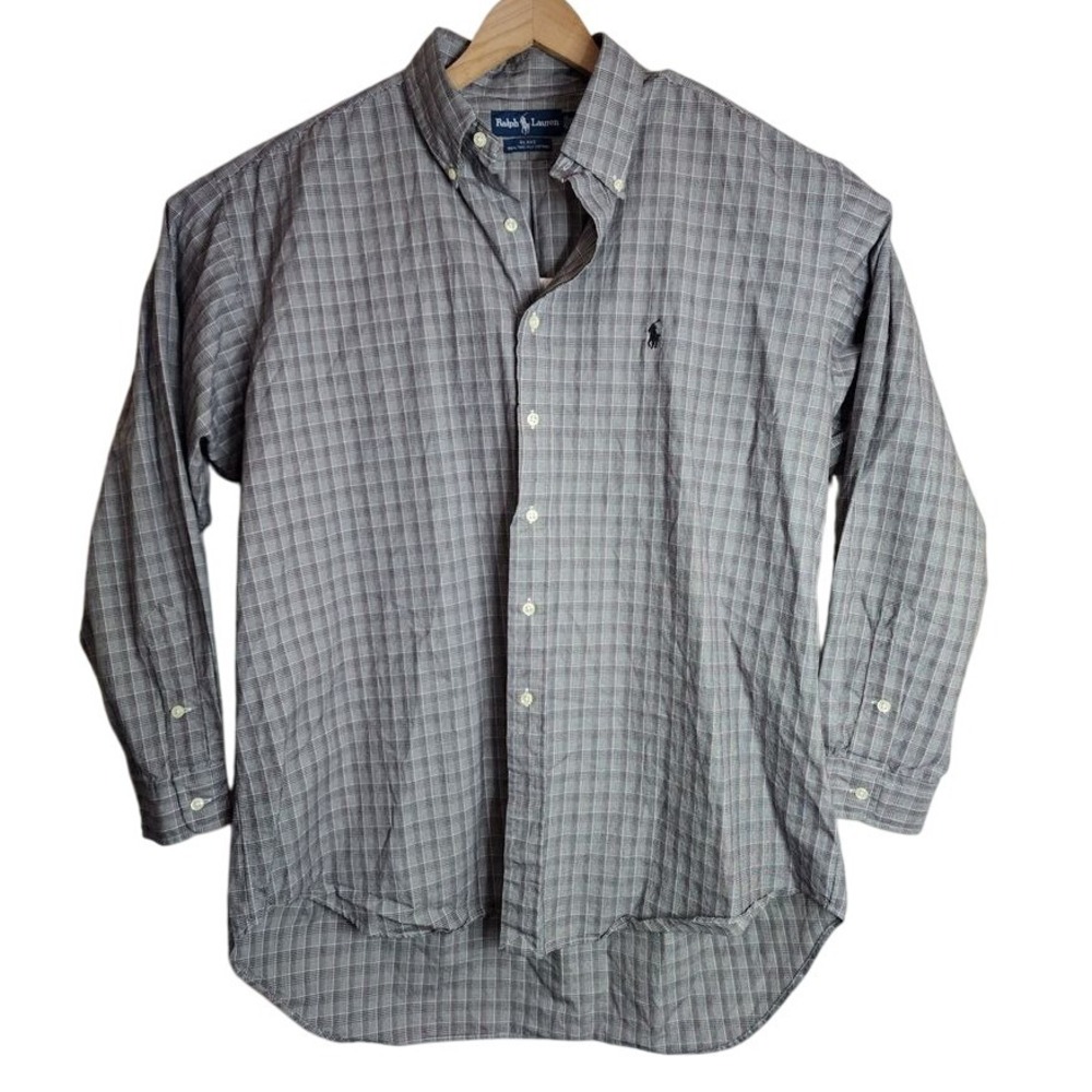 Ralph Lauren Button Down Men's XL Blake‎ Long Sleeve Cotton Plaid